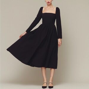 Reformation Elly Dress Size 12 Black
